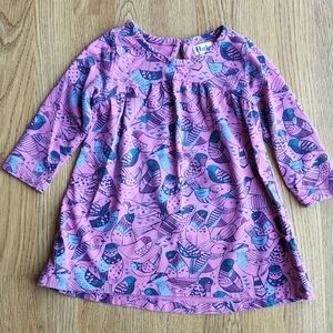 Hatley Pink and Blue Long Sleeve Bird Dress